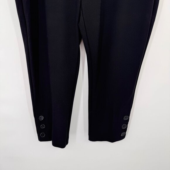 Chicos 2.5 Womens Black Pull-On Ankle Pants Button Detail Size 14 - Picture 6 of 14